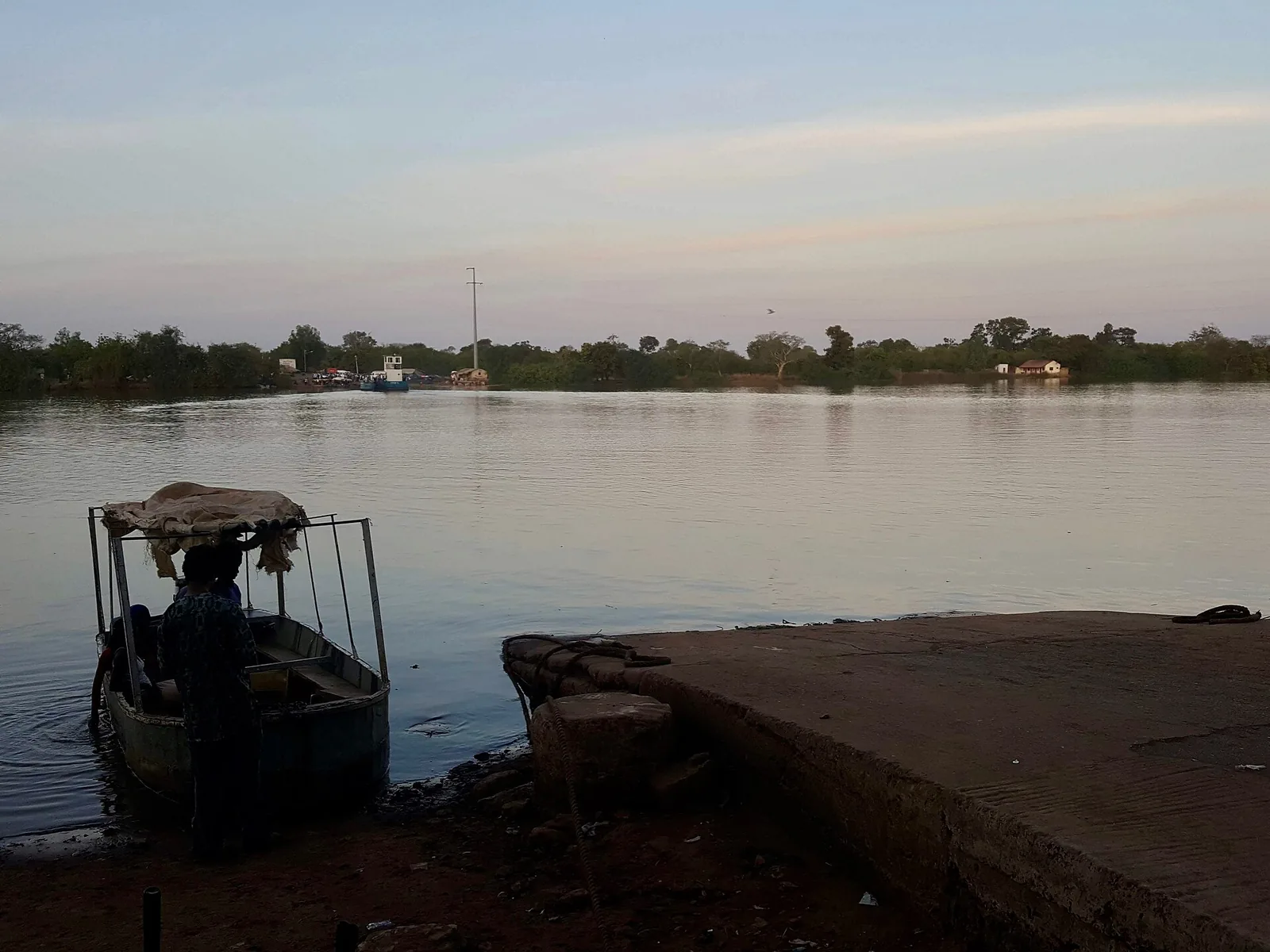 Ferry crossing the River Gambia near Janjanbureh