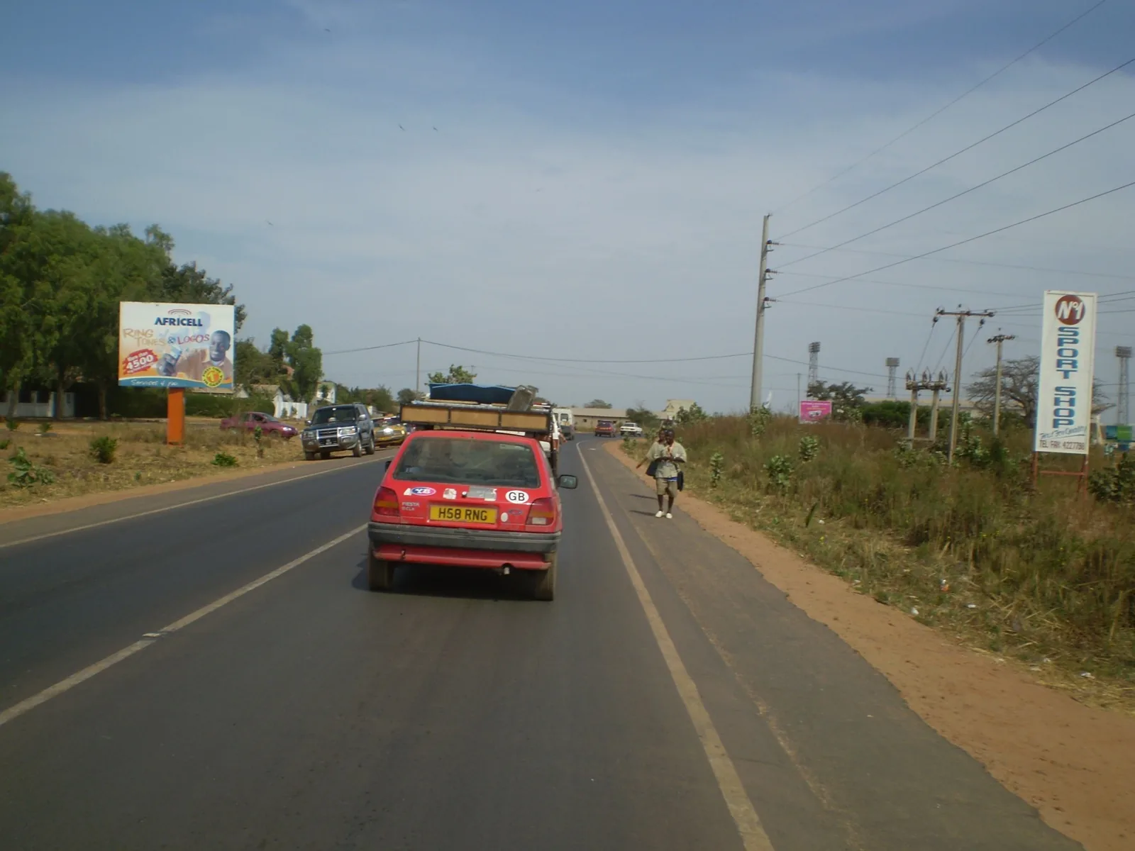 Road towards Banjul in The Gambia